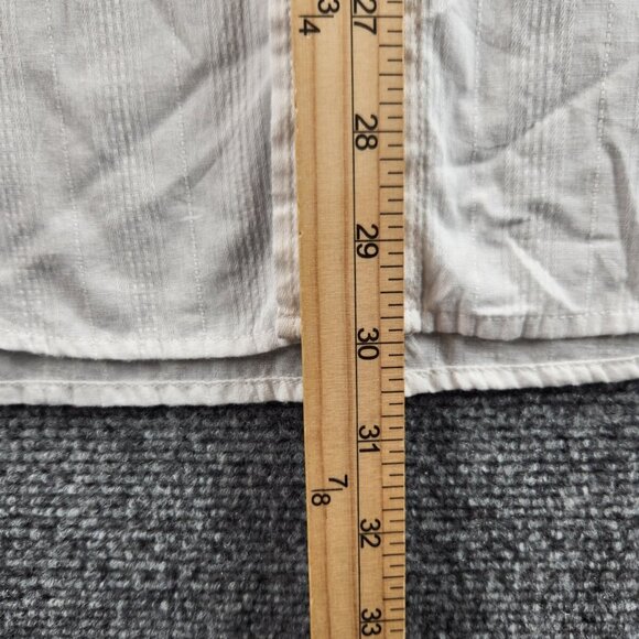 Avirex White Embroidered Button Up Shirt Large Long Sleeve Men Cotton Blend - Picture 12 of 16